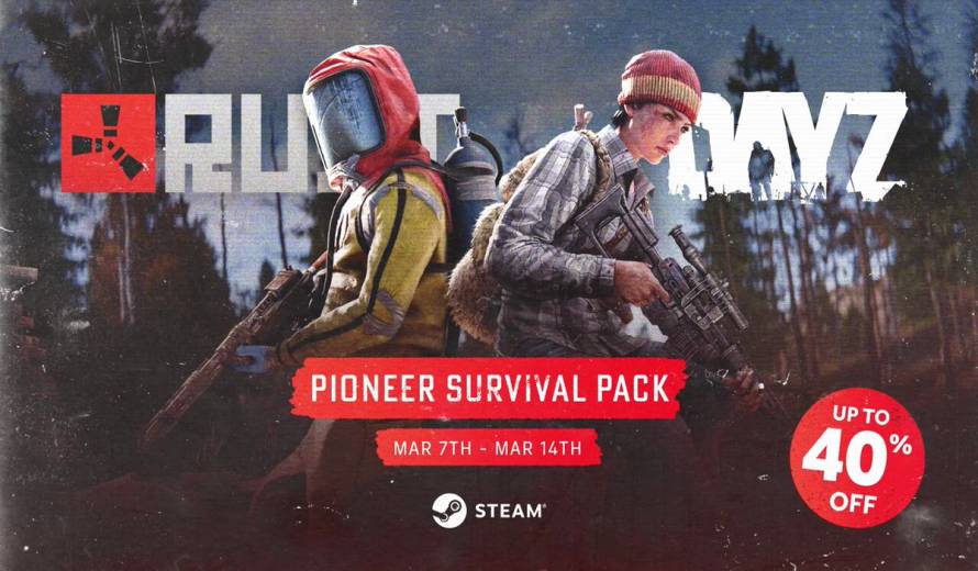 Rust and DayZ Teams up for the Pioneer Survival Pack on Steam, Available at 40% Off