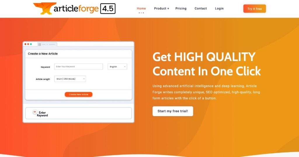 ArticleForge: The ultimate AI content generator for businesses