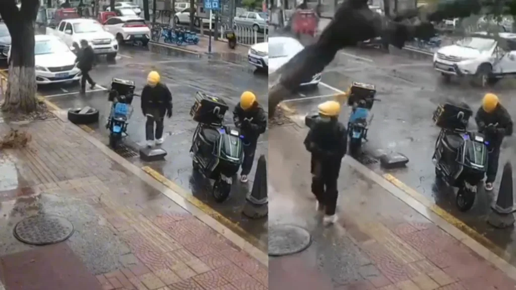 Bikers Survive Miraculously as Tree Falls Over Them, Video Goes Viral | WATCH