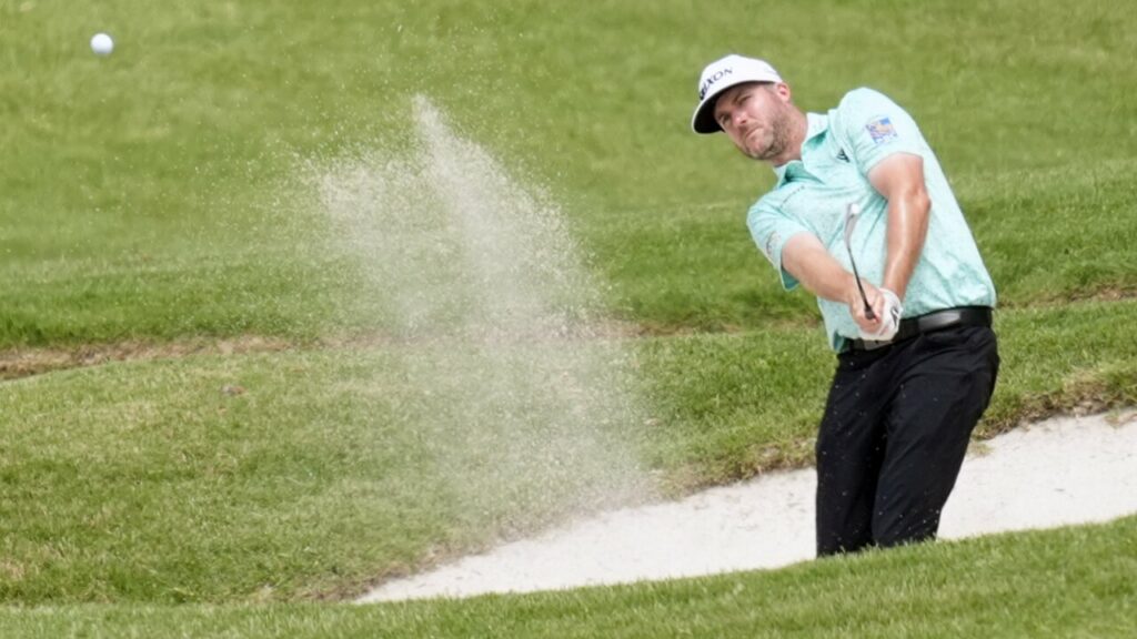 Canadian Pendrith holes out for birdie from bunker to extend lead