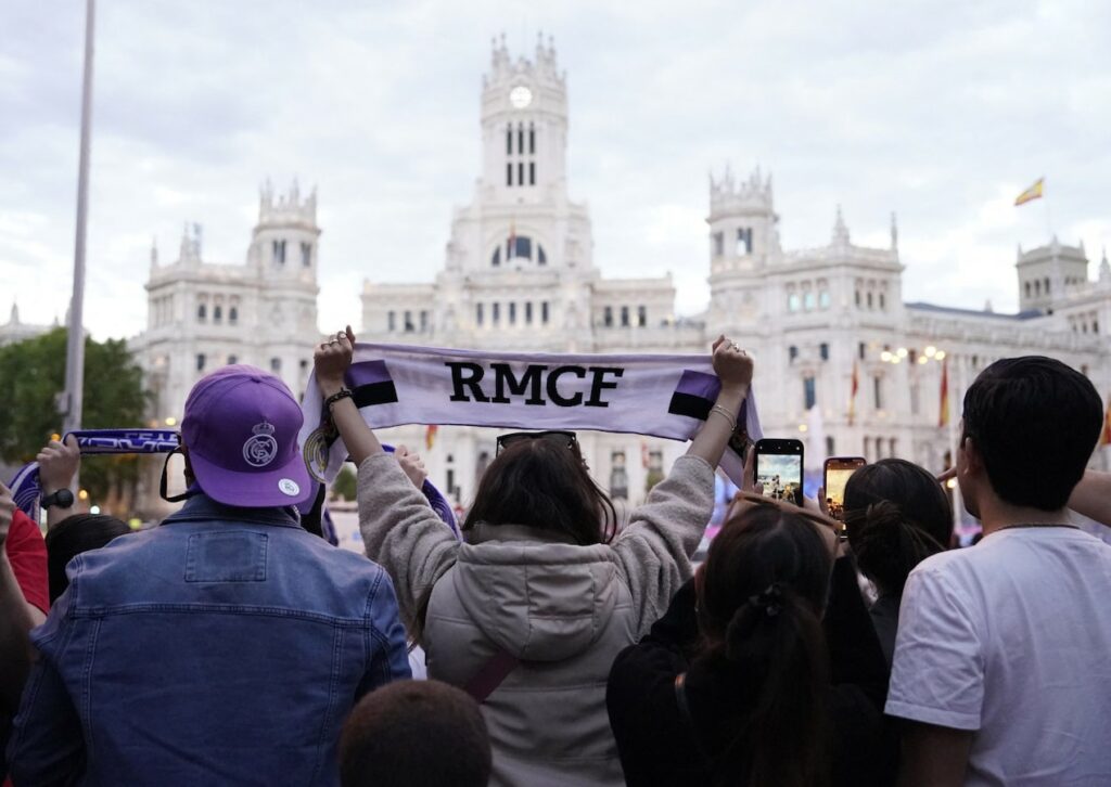 Real Madrid fans celebrate LaLiga win