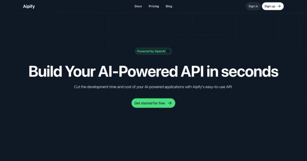 Aipify: Build AI-powered APIs easily