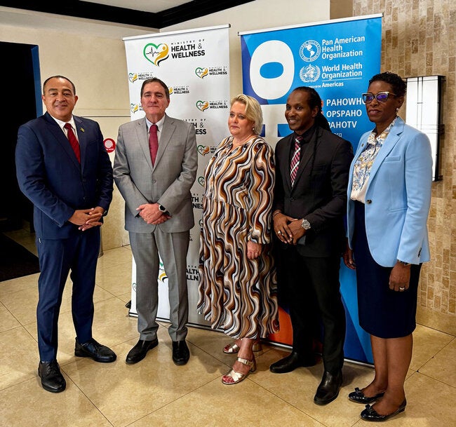 PAHO Director Concludes Visit to Jamaica