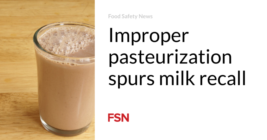 Improper pasteurization spurs milk recall