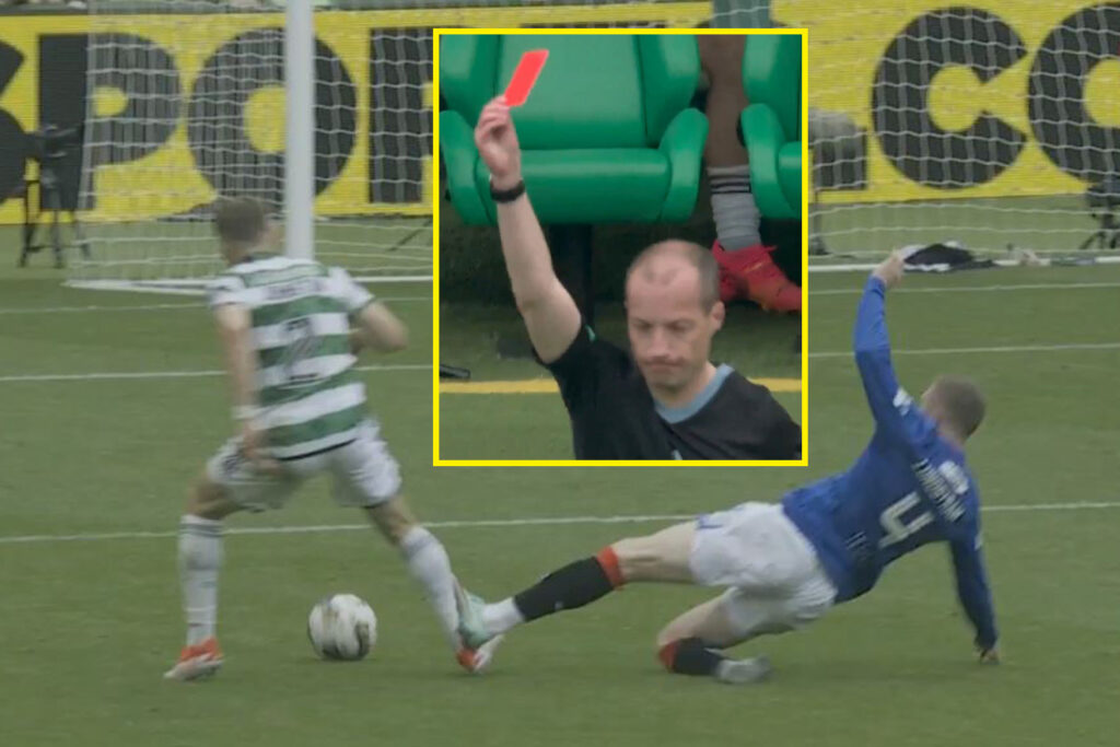 ‘F***ing vile’ – John Lundstram sent off seven minutes after own goal in thrilling Old Firm derby