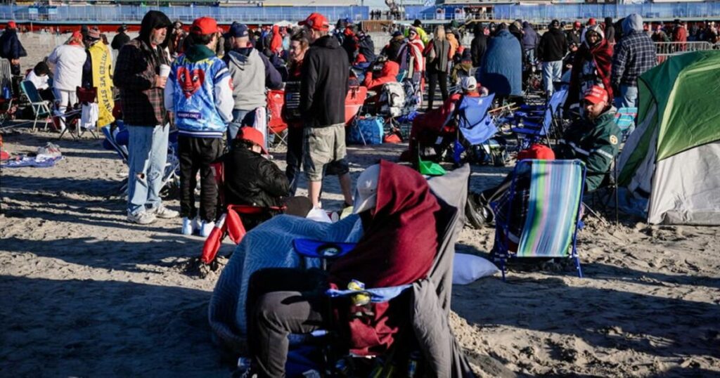 MAGA fans sleep on Jersey Shore beach to secure front row spot at Donald Trump rally