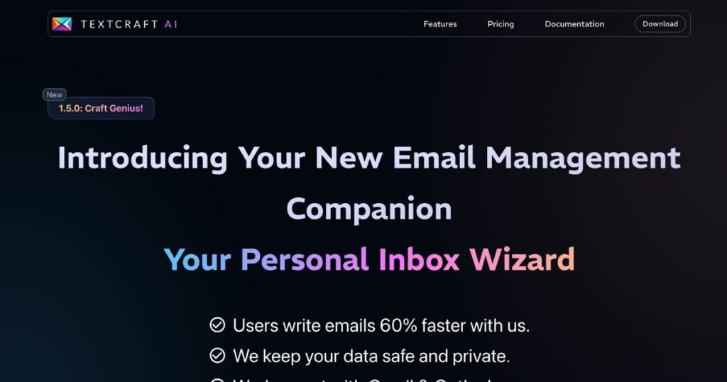 TextCraftAI: Email efficiency & security