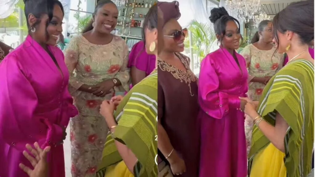 See The Beautiful Moment Jackie Appiah Was Seen Hanging Out With Prince Harry And Meghan Markle In Nigeria