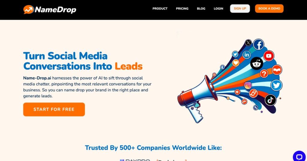 NameDropAI: Turn social media conversations into leads