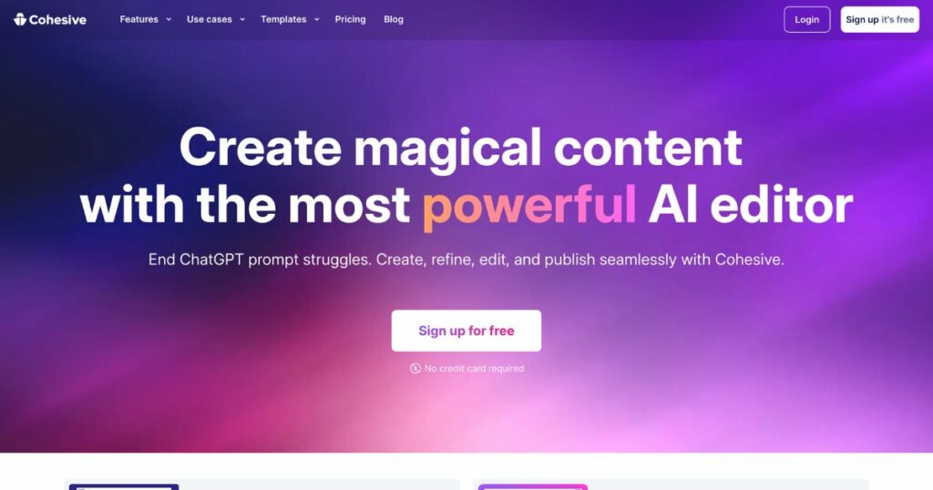 Cohesive: Content creation with AI