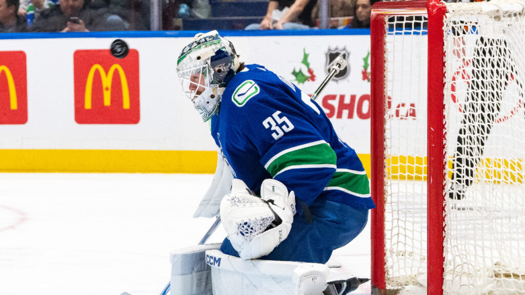 Canucks goaltender Thatcher Demko returns for practice ahead of Game 6