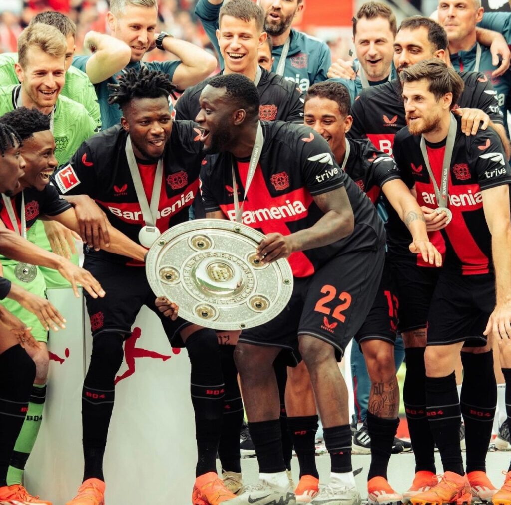 “9ja no dey carry last” – Victor Boniface celebrates Bayer Leverkusen’s Bundesliga triumph