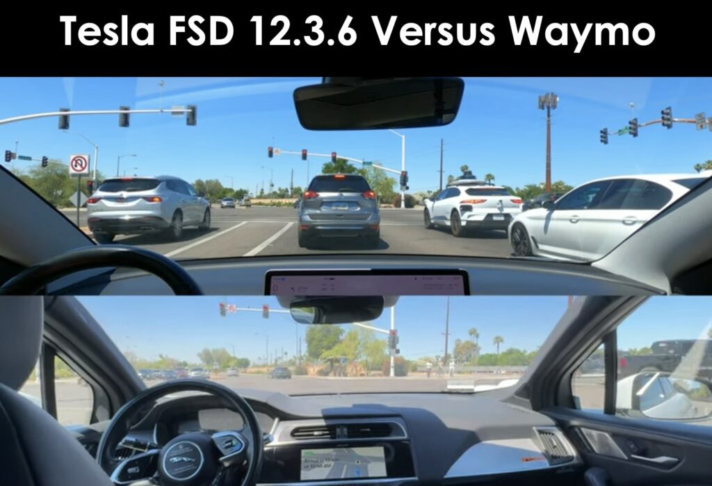 Tesla FSD 12.3.6 Versus Waymo