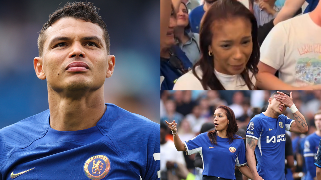 VIDEO: Thiago Silva’s wife Belle bids emotional farewell to Chelsea fans after being serenaded with famous chant at the pub