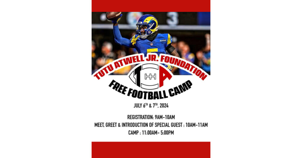 Tutu Atwell Junior Foundation Presents 3rd Annual Free Summer Sports Camp and 3rd Annual Battle of the 7 on 7 Invitational