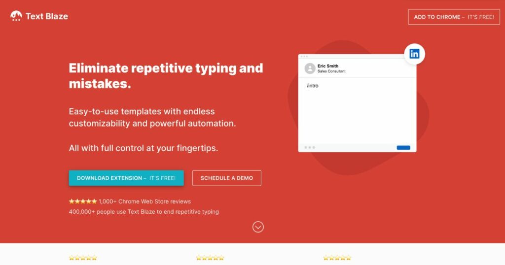 Text Blaze: Chrome extension for productivity and efficiency