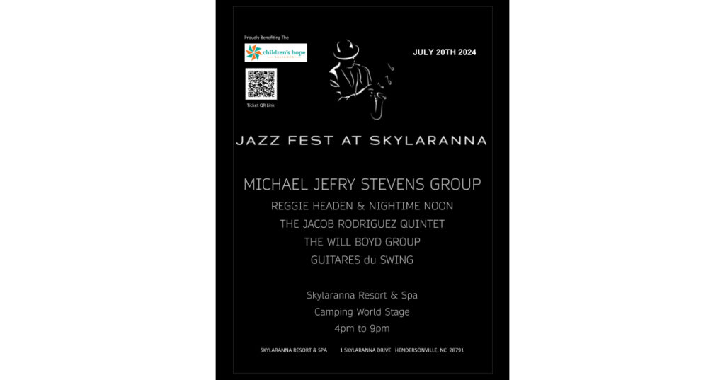SKYLARANNA Announces Exciting Jazz Fest on July 20 Featuring Top North Carolina Jazz Bands