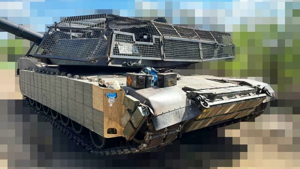 Ukrainian M1 Abrams Tanks Get Elaborate ‘Cope Cages,’ Soviet Explosive Reactive Armor