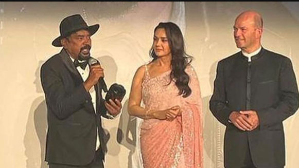 Santosh Sivan Receives Pierre Angenieux ExcelLens At Cannes 2024, Preity Zinta Presents The Award