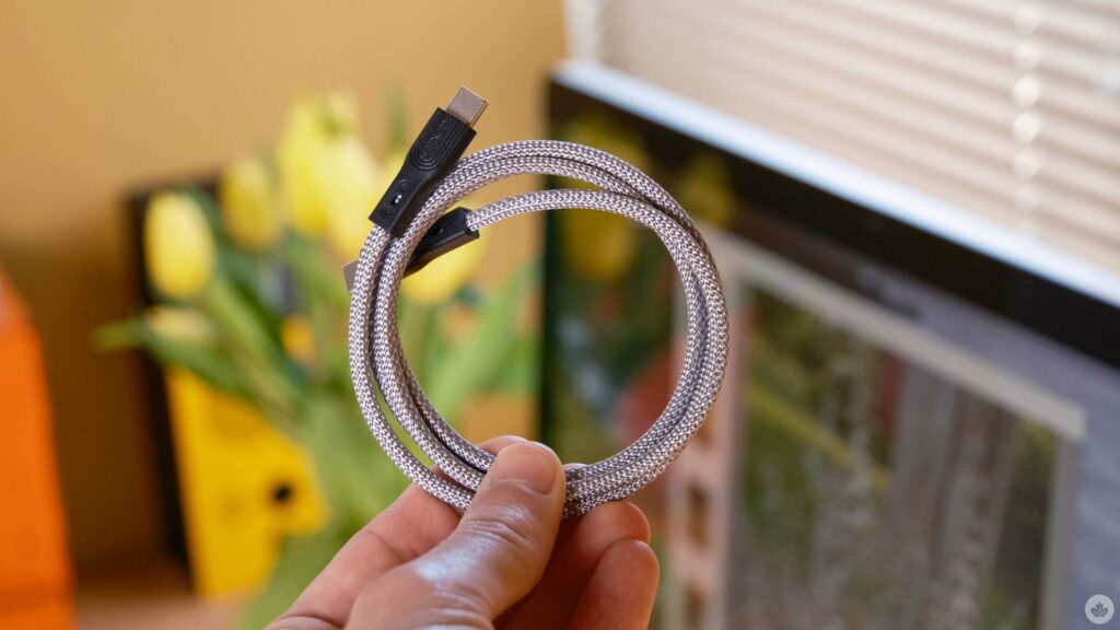 Never worry about cable ties again with this magnetic coiling cable