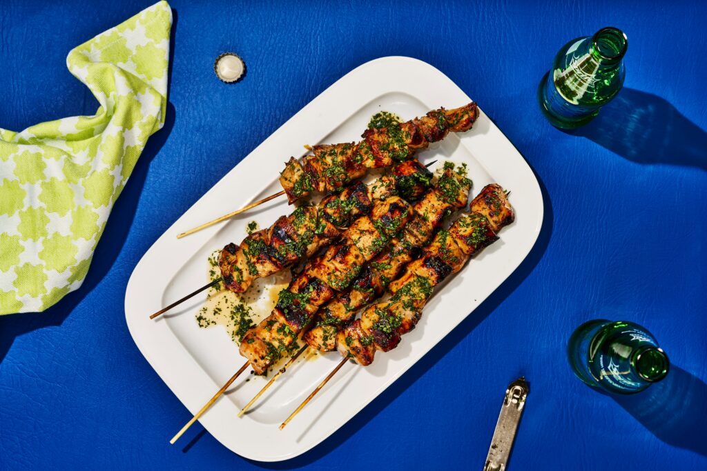 Sprite-Grilled Chicken Skewers