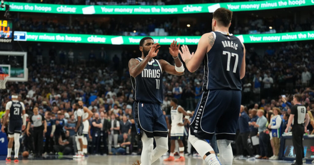 Kyrie Irving Reacts to Mavs Backcourt with Luka Dončić Called Best in NBA History