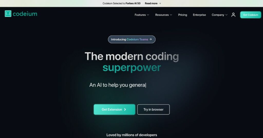 Codeium: Unleash your coding superpowers with AI