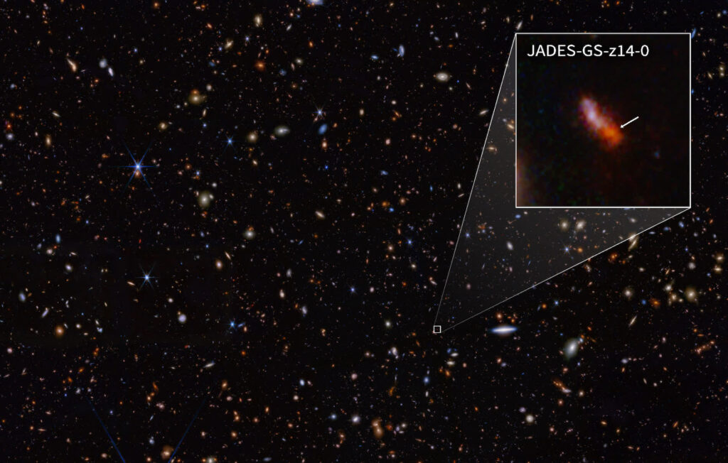 Extraordinarily bright galaxy breaks the record for most distant celestial object ever observed