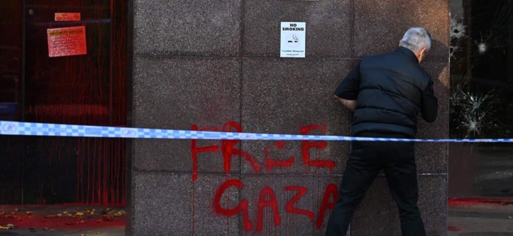 US consulate and Labor MP offices targeted with pro-Palestinian graffiti