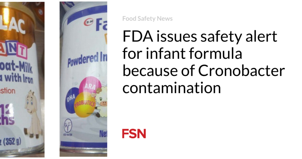 FDA issues safety alert for infant formula because of Cronobacter contamination