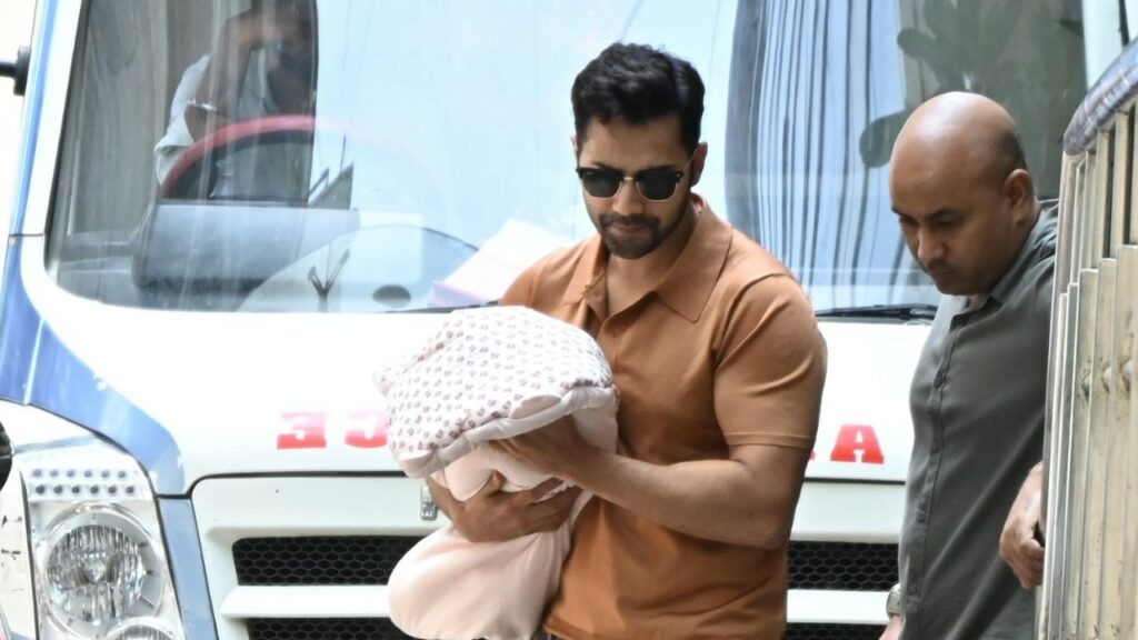 Video: Varun Dhawan-Natasha Dalal take their newborn home from hospital