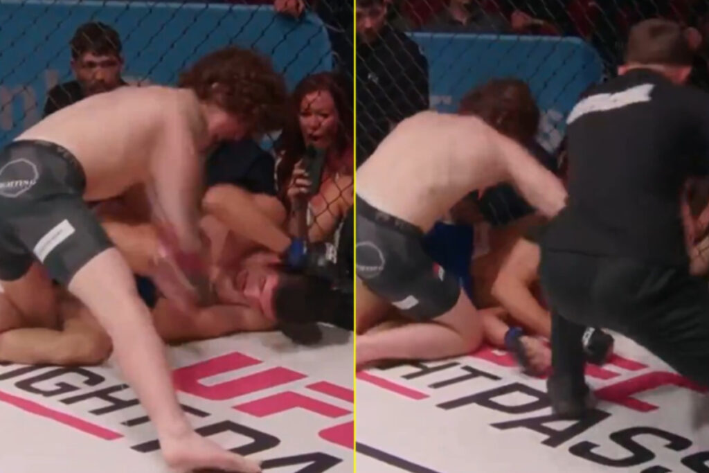 ‘What is he waiting for?’ – MMA fans left outraged as ref fails to stop fight before sickening KO