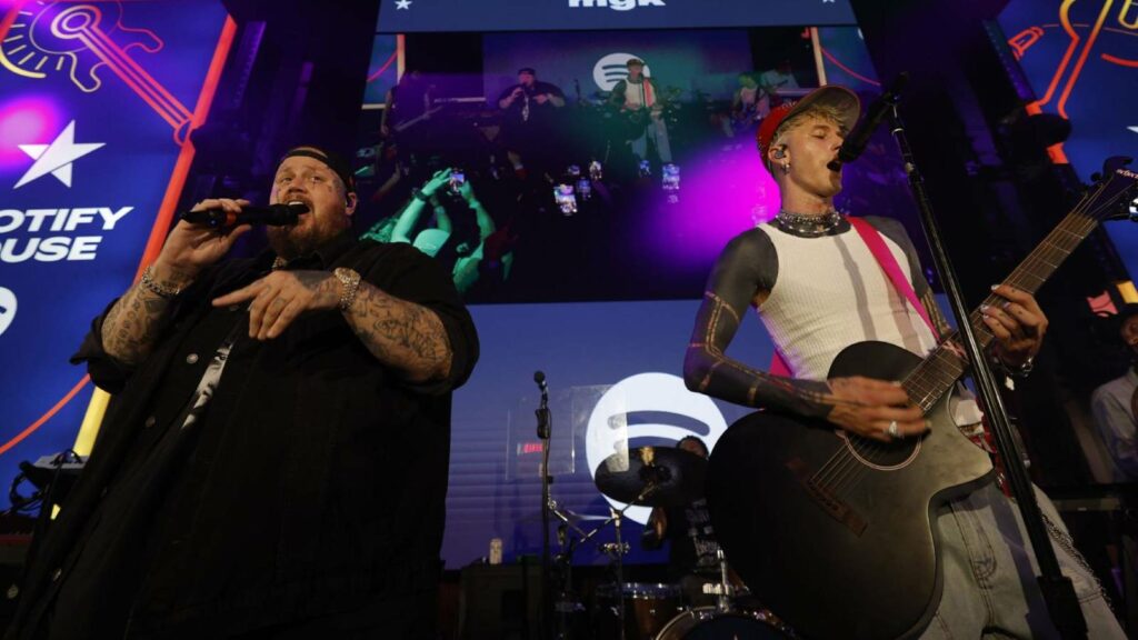 Jelly Roll Duets With MGK, Shirtless Bert Kreischer During Spotify House’s CMA Fest Weekend