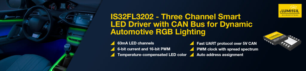 LED Driver with CAN Bus for Dynamic Automotive Interior RGB Lighting