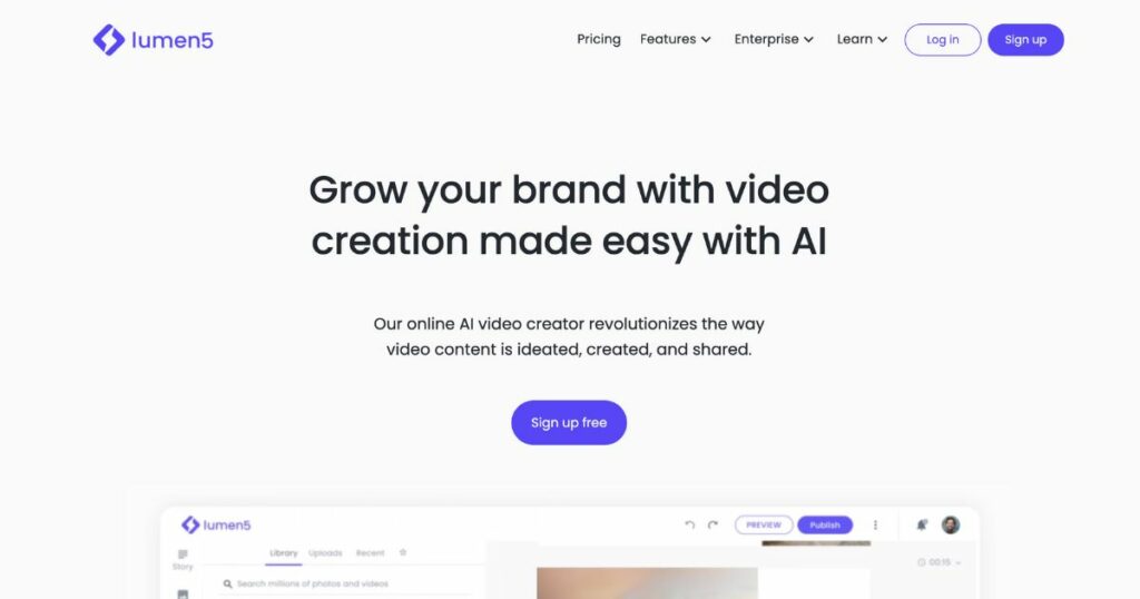 Lumen5: AI for video creation