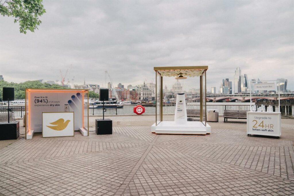 Dove invites passers-by to ‘take a shower’ on London’s South Bank