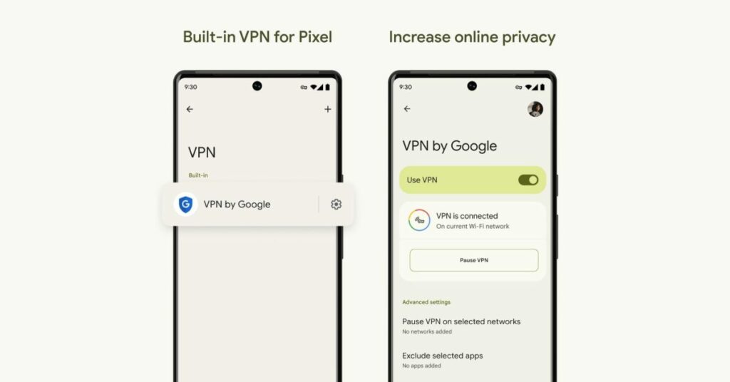 Pixel VPN by Google rolling out, Android 14 QPR3 not required