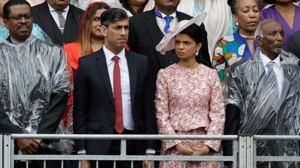 Akshata Murty braves the rain in blushing pink for Trooping the Colour