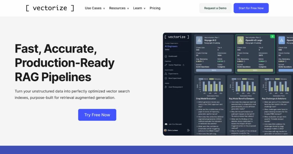 Vectorize: Accelerate AI innovation with RAG pipelines