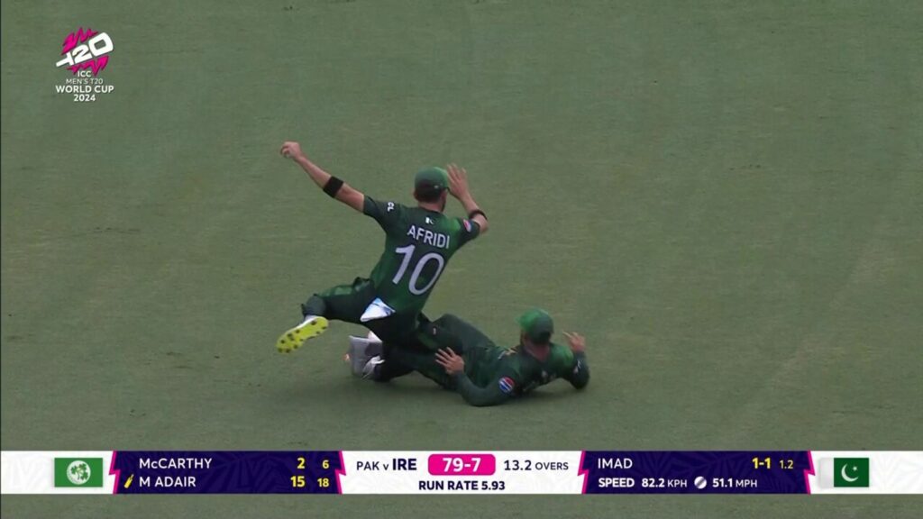 Two Pakistan fielders go for the same catch and clash… | Cricket News | Sky Sports