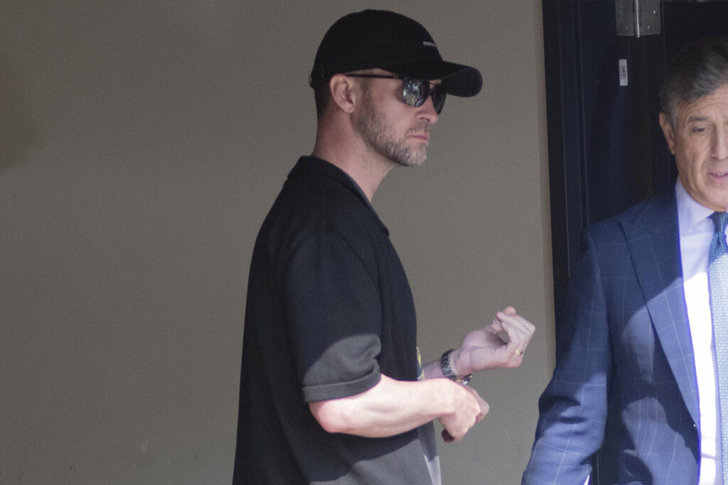 Justin Timberlake seen leaving court in Sag Harbor after being arrested on DWI charges