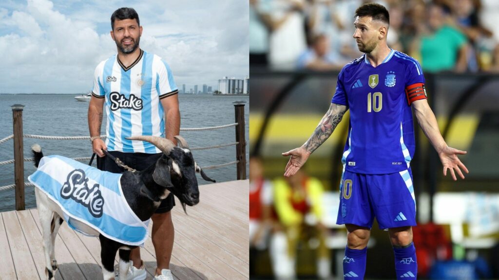 Sergio Aguero welcomes Lionel Messi to Miami with herd of goats as all-time great prepares for Copa America action with Argentina