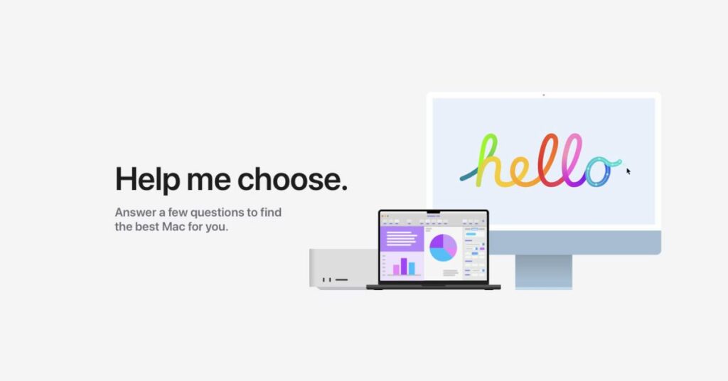 Apple offers to help you choose the best Mac, with new online tool