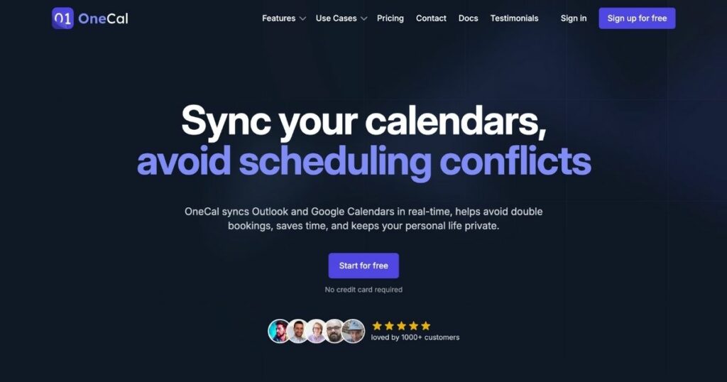 OneCal: Sync calendars, avoid scheduling conflicts