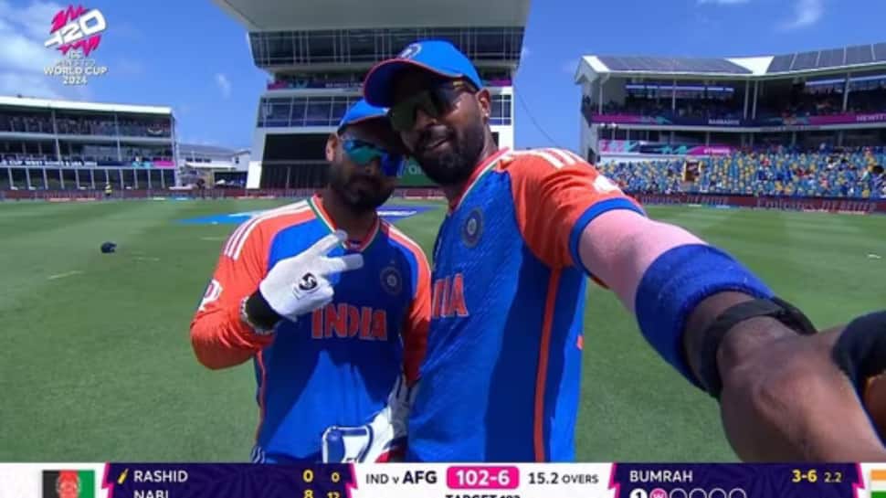 Rishabh Pant, Hardik Pandya Post Selfie Mid-Innings During India vs Afghanistan T20 World Cup 2024 Super 8 Match