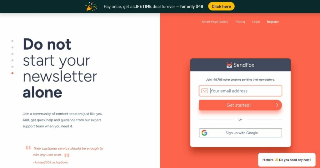 SendFox: Start your newsletter without any prior knowledge