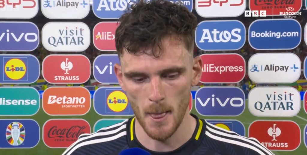 ‘We let you down’ – Andy Robertson apologises to Scotland fans in emotional interview