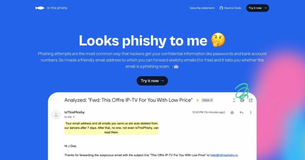 IsThisPhishy: Keep your inbox safe from phishing scams