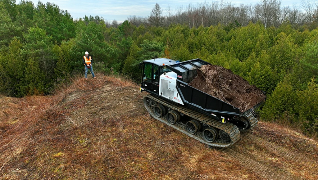 Prinoth Intros Remote Control for Panther Crawler Carriers, Rotating Dumpers
