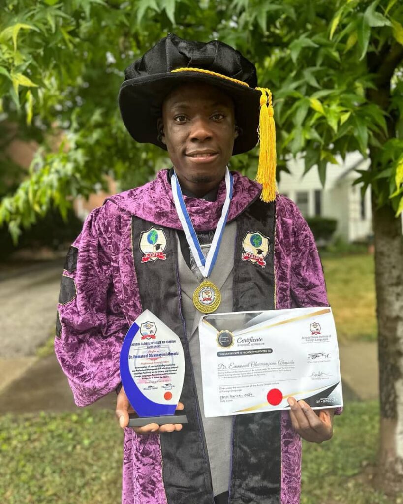 Meet the Nigerian Man Who Failed WASSCE 17 Times and Honoured with Two Doctorates in US